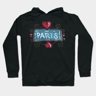 Paris Delights on White Background by MarcyBrennanArt Hoodie